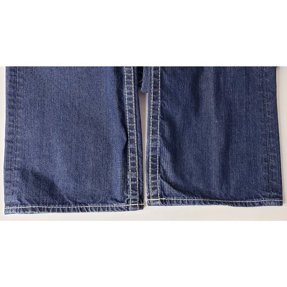 BIG STAR Pioneer Regular Boot Cut Jeans Men's 38L Medium Wash Thick Stitching - Picture 6 of 16